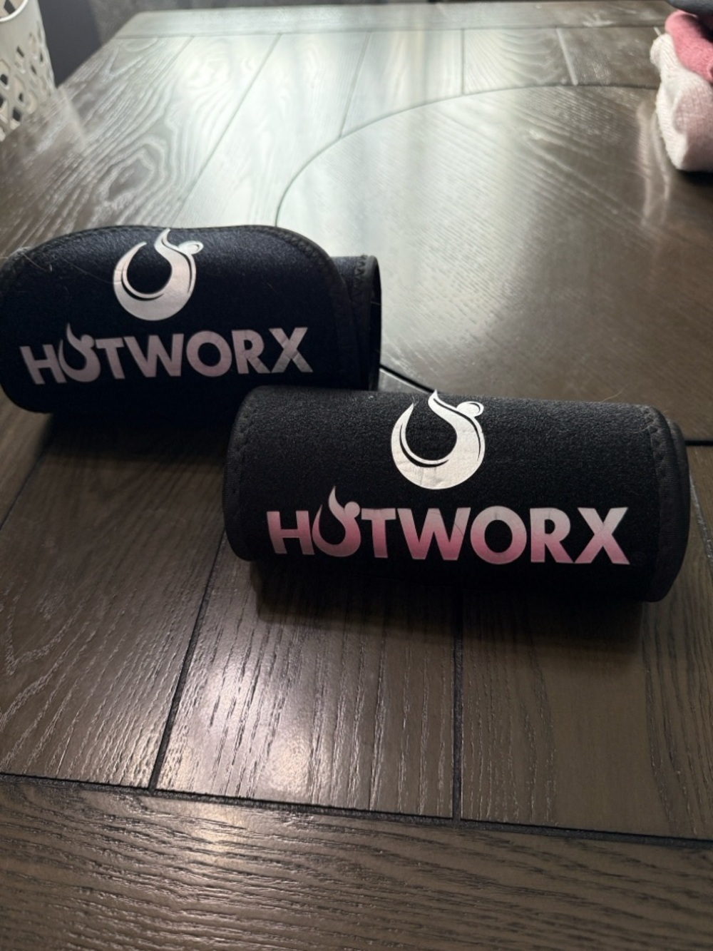 Hotworx core compression belts!  Set of 2. One classic, newer style!  $25